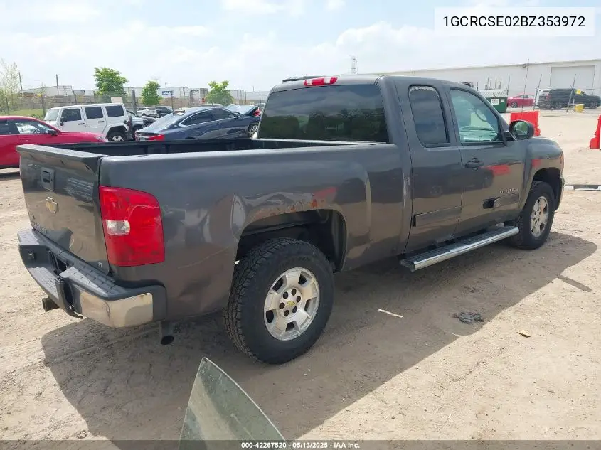 2011 Chevrolet Silverado 1500 Lt VIN: 1GCRCSE02BZ353972 Lot: 42267520