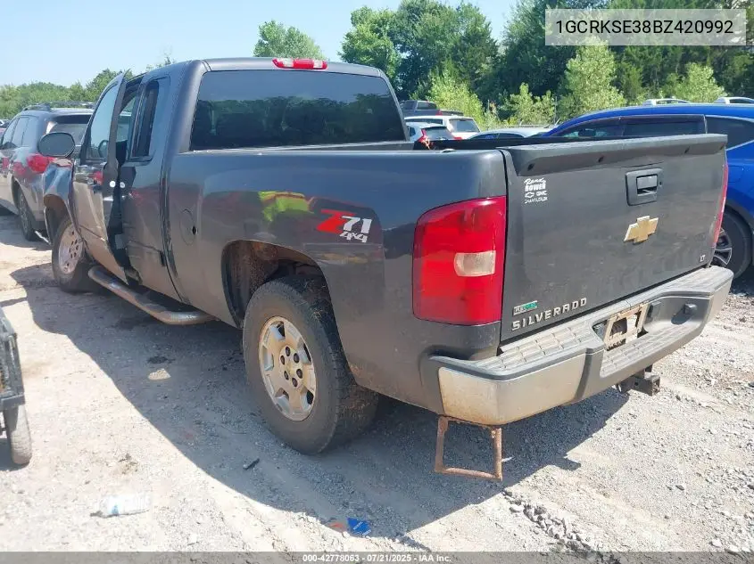 2011 Chevrolet Silverado 1500 Lt VIN: 1GCRKSE38BZ420992 Lot: 42778063