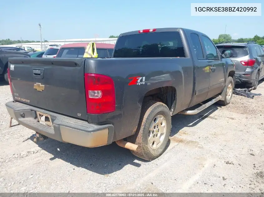 2011 Chevrolet Silverado 1500 Lt VIN: 1GCRKSE38BZ420992 Lot: 42778063