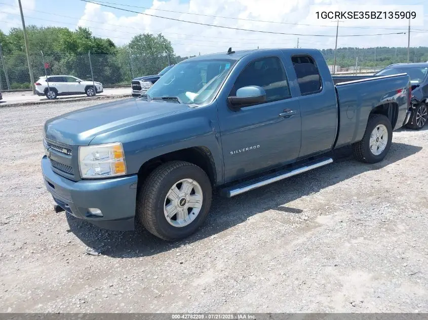 2011 Chevrolet Silverado 1500 Lt VIN: 1GCRKSE35BZ135909 Lot: 42782209