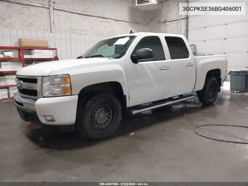 2011 Chevrolet Silverado 1500 Lt VIN: 3GCPKSE36BG406001 Lot: 42807068