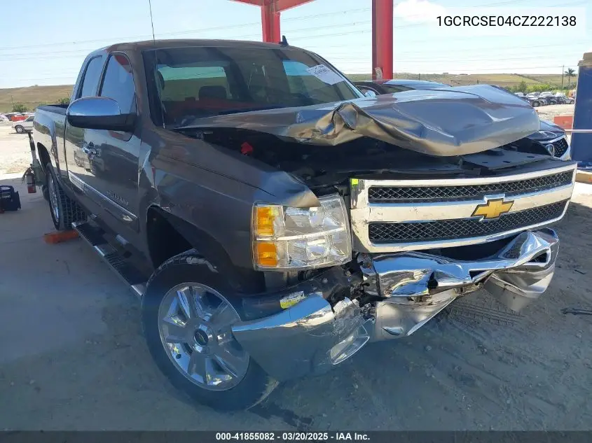 2012 Chevrolet Silverado 1500 Lt VIN: 1GCRCSE04CZ222138 Lot: 41855082