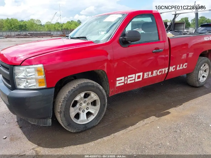 2012 Chevrolet Silverado 1500 Work Truck VIN: 1GCNCPE01CZ289386 Lot: 42253713