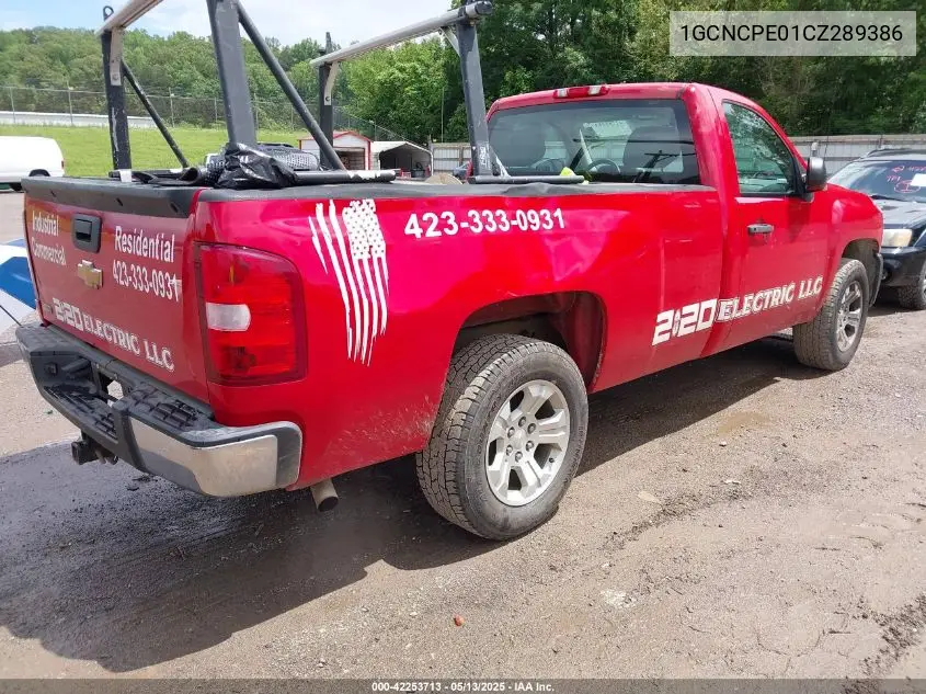 2012 Chevrolet Silverado 1500 Work Truck VIN: 1GCNCPE01CZ289386 Lot: 42253713