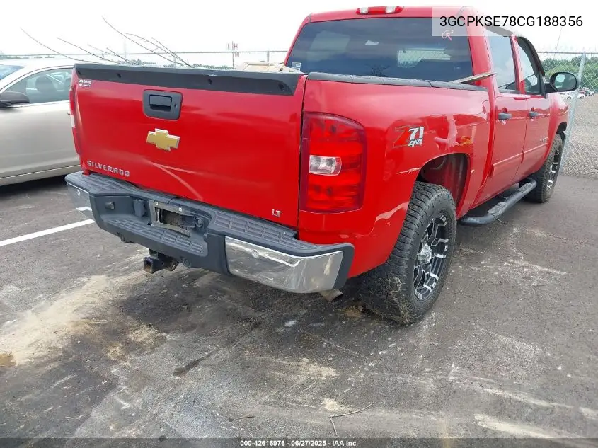 2012 Chevrolet Silverado 1500 Lt VIN: 3GCPKSE78CG188356 Lot: 42616976