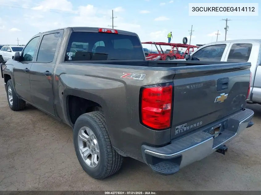 2014 Chevrolet Silverado 1500 2Lt VIN: 3GCUKREC0EG414112 Lot: 42775331