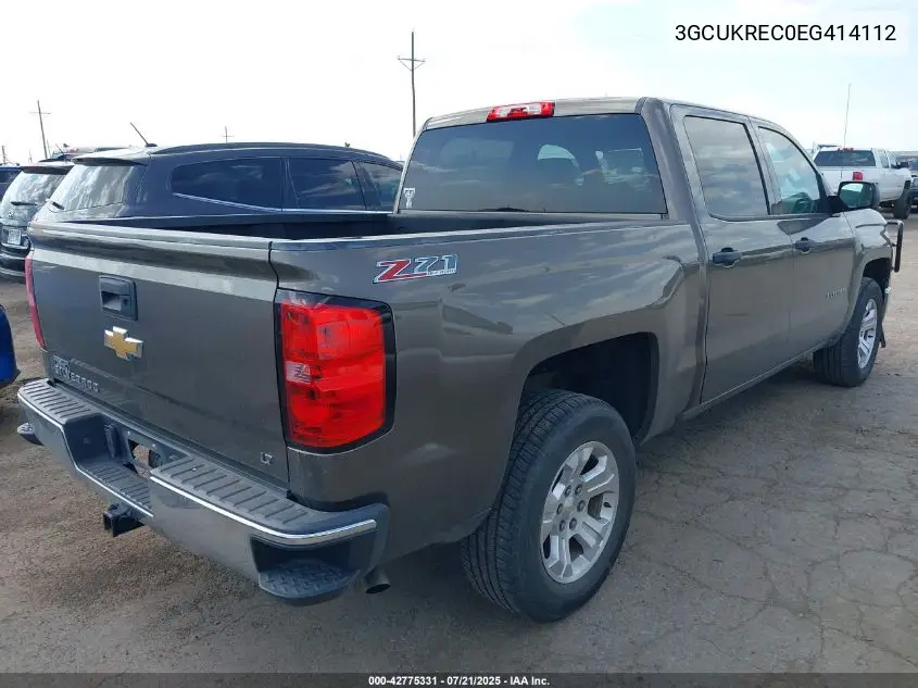 2014 Chevrolet Silverado 1500 2Lt VIN: 3GCUKREC0EG414112 Lot: 42775331