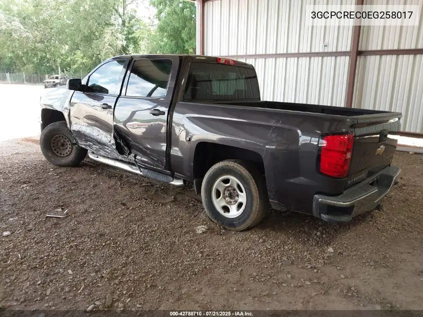 2014 Chevrolet Silverado 1500 1Lt VIN: 3GCPCREC0EG258017 Lot: 42788710