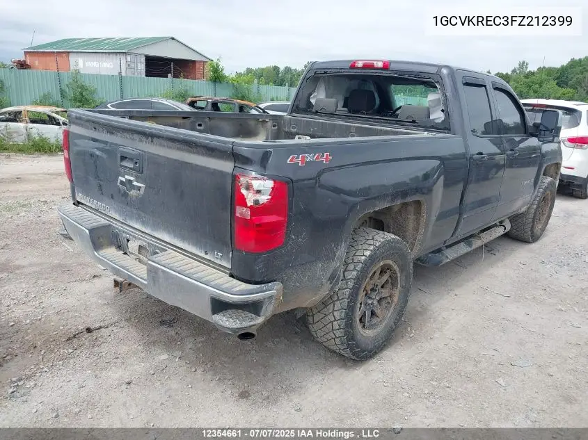 2015 Chevrolet Silverado 1500 1Lt/2Lt VIN: 1GCVKREC3FZ212399 Lot: 12354661