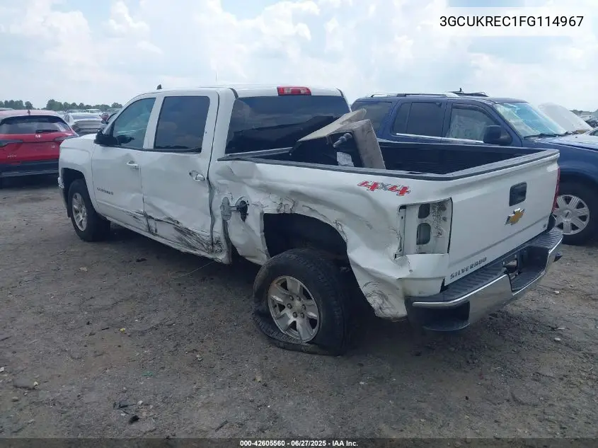 2015 Chevrolet Silverado 1500 1Lt VIN: 3GCUKREC1FG114967 Lot: 42605560