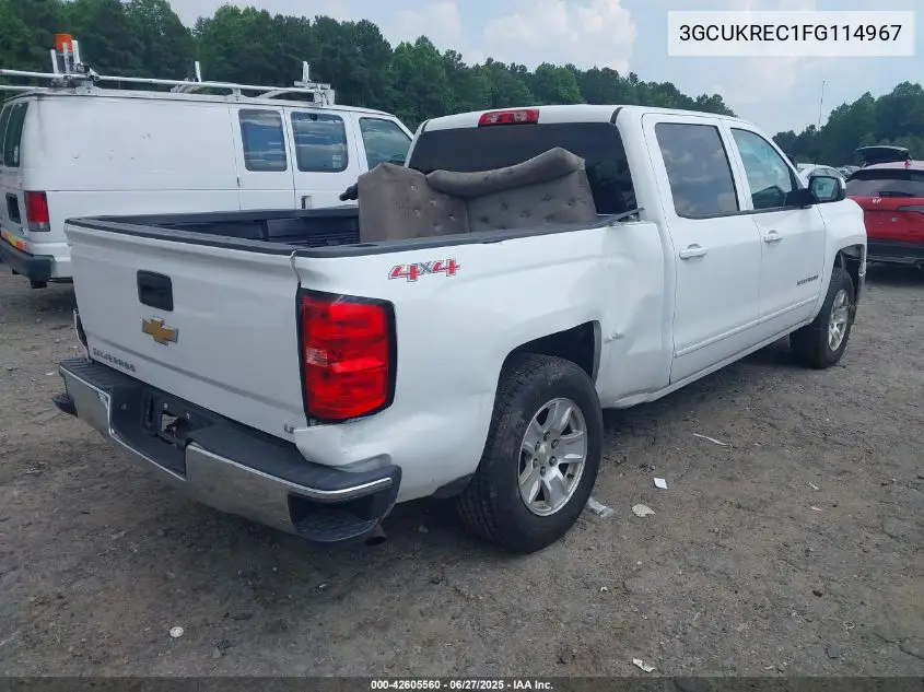 2015 Chevrolet Silverado 1500 1Lt VIN: 3GCUKREC1FG114967 Lot: 42605560