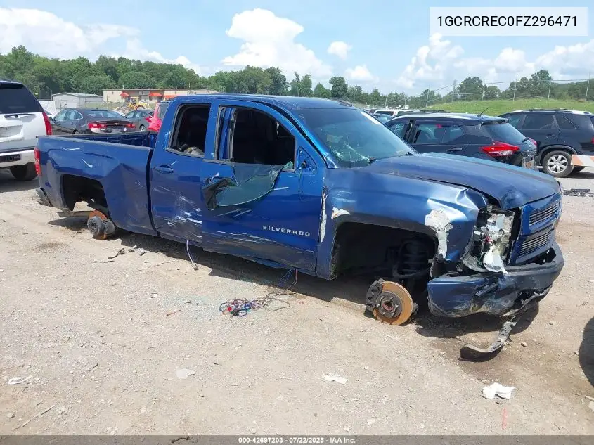 2015 Chevrolet Silverado 1500 1Lt VIN: 1GCRCREC0FZ296471 Lot: 42697203