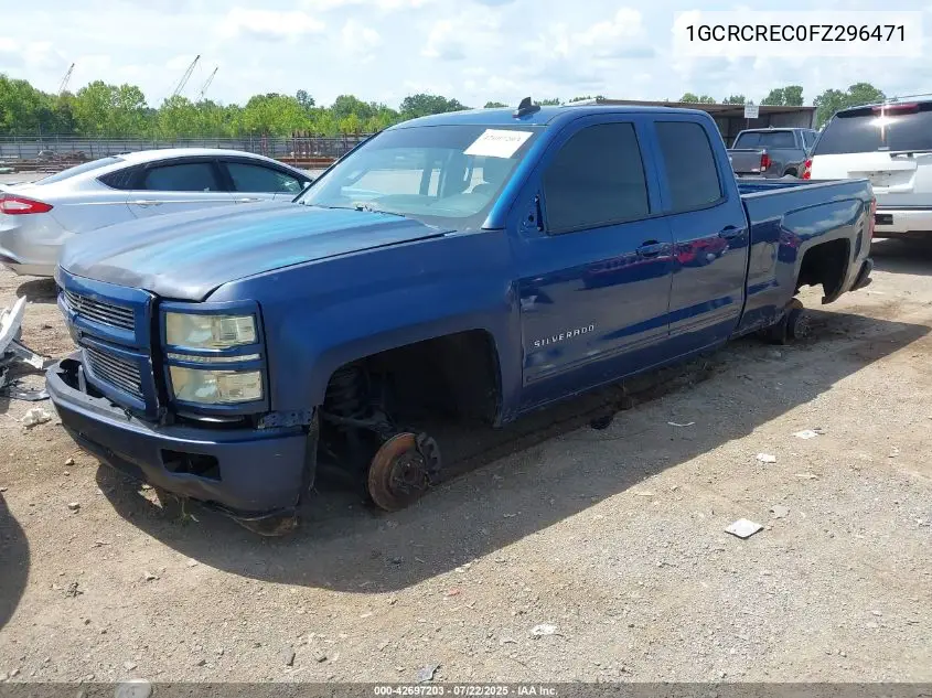 2015 Chevrolet Silverado 1500 1Lt VIN: 1GCRCREC0FZ296471 Lot: 42697203