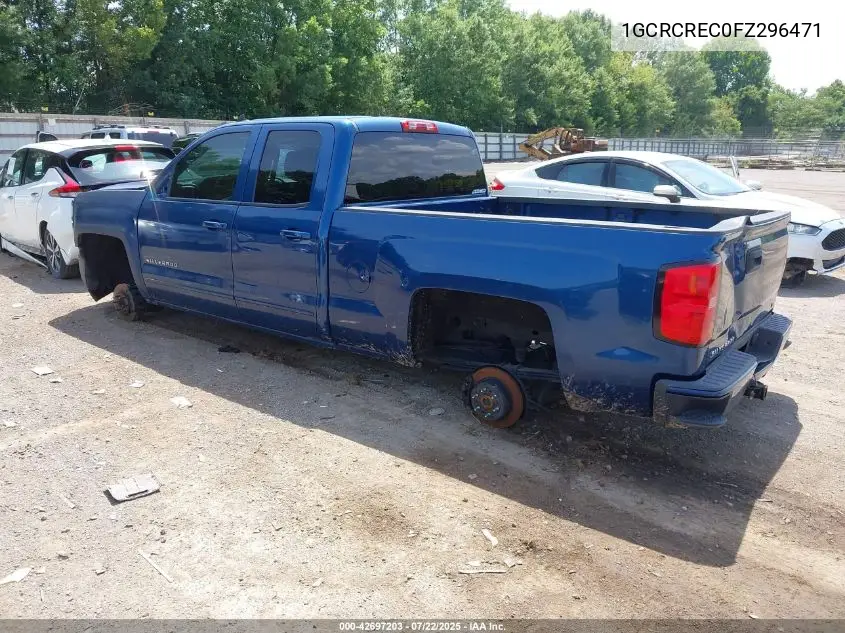 2015 Chevrolet Silverado 1500 1Lt VIN: 1GCRCREC0FZ296471 Lot: 42697203