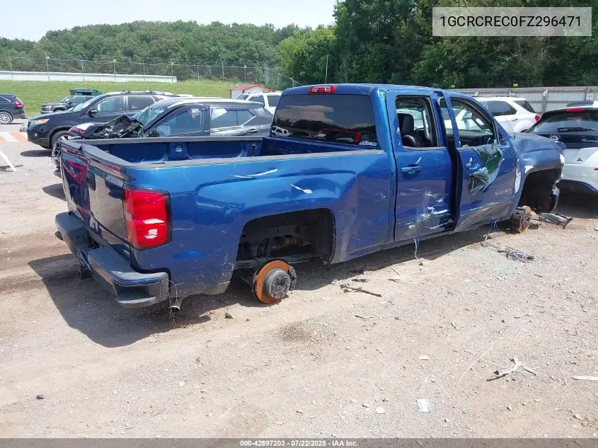 2015 Chevrolet Silverado 1500 1Lt VIN: 1GCRCREC0FZ296471 Lot: 42697203