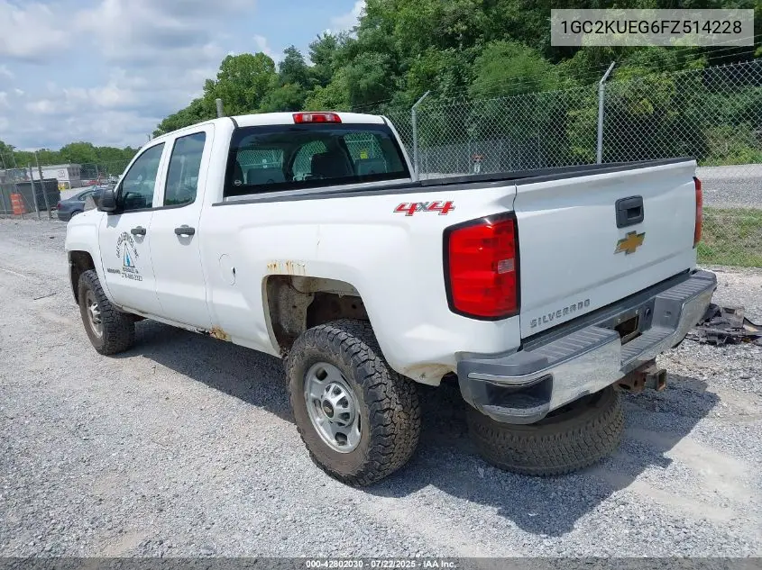 2015 Chevrolet Silverado 2500Hd Wt VIN: 1GC2KUEG6FZ514228 Lot: 42802030