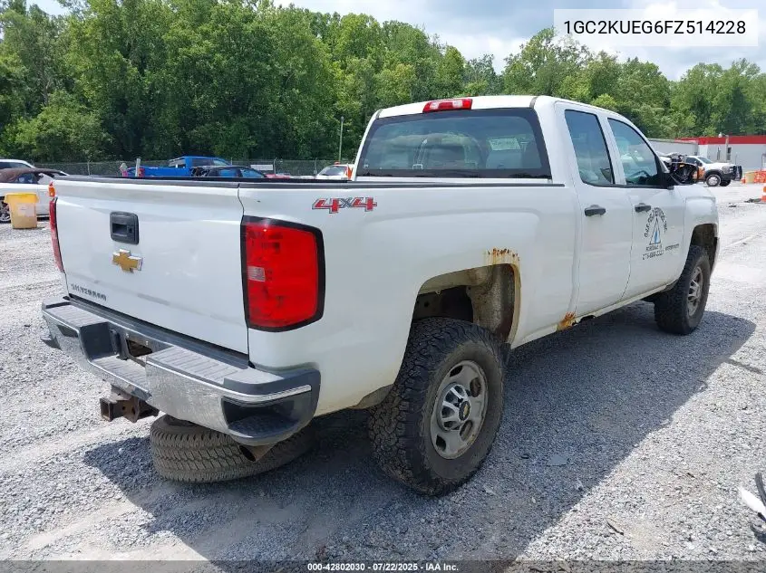 2015 Chevrolet Silverado 2500Hd Wt VIN: 1GC2KUEG6FZ514228 Lot: 42802030
