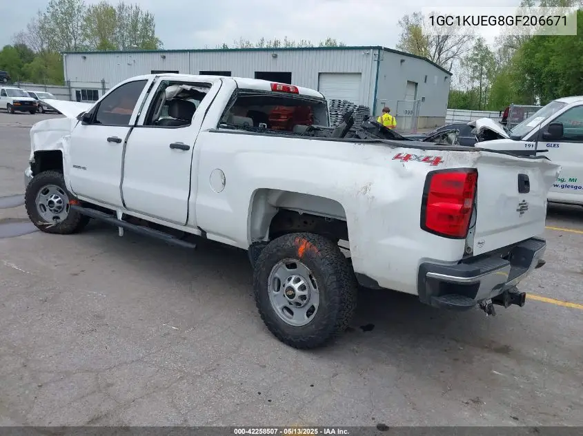 2016 Chevrolet Silverado 2500Hd Wt VIN: 1GC1KUEG8GF206671 Lot: 42258507