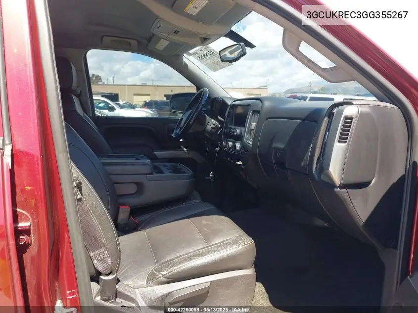 2016 Chevrolet Silverado 1500 2Lt VIN: 3GCUKREC3GG355267 Lot: 42260058