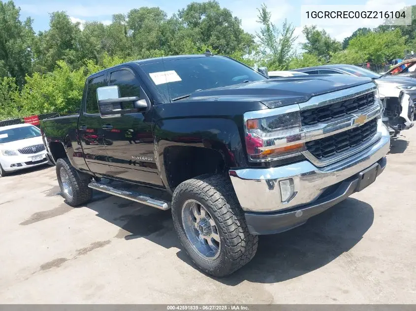 2016 Chevrolet Silverado 1500 1Lt VIN: 1GCRCREC0GZ216104 Lot: 42591839