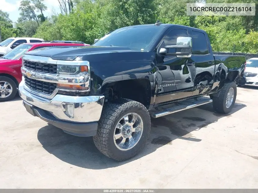 2016 Chevrolet Silverado 1500 1Lt VIN: 1GCRCREC0GZ216104 Lot: 42591839