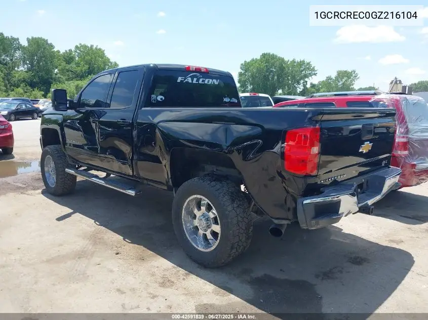 2016 Chevrolet Silverado 1500 1Lt VIN: 1GCRCREC0GZ216104 Lot: 42591839