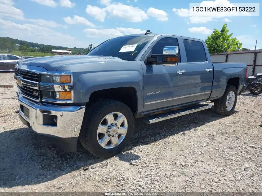 2016 Chevrolet Silverado 2500Hd Ltz VIN: 1GC1KWE83GF153222 Lot: 42746459