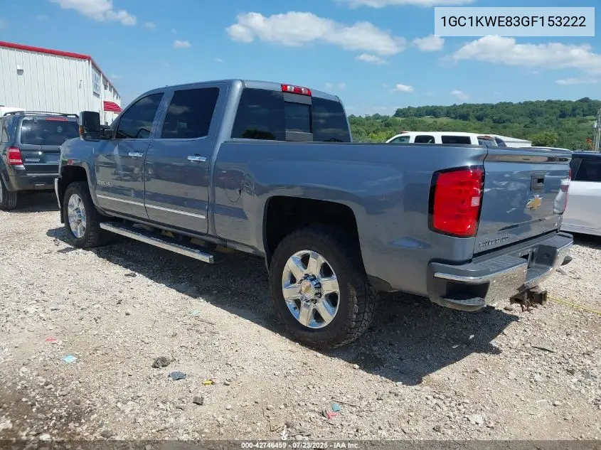 2016 Chevrolet Silverado 2500Hd Ltz VIN: 1GC1KWE83GF153222 Lot: 42746459
