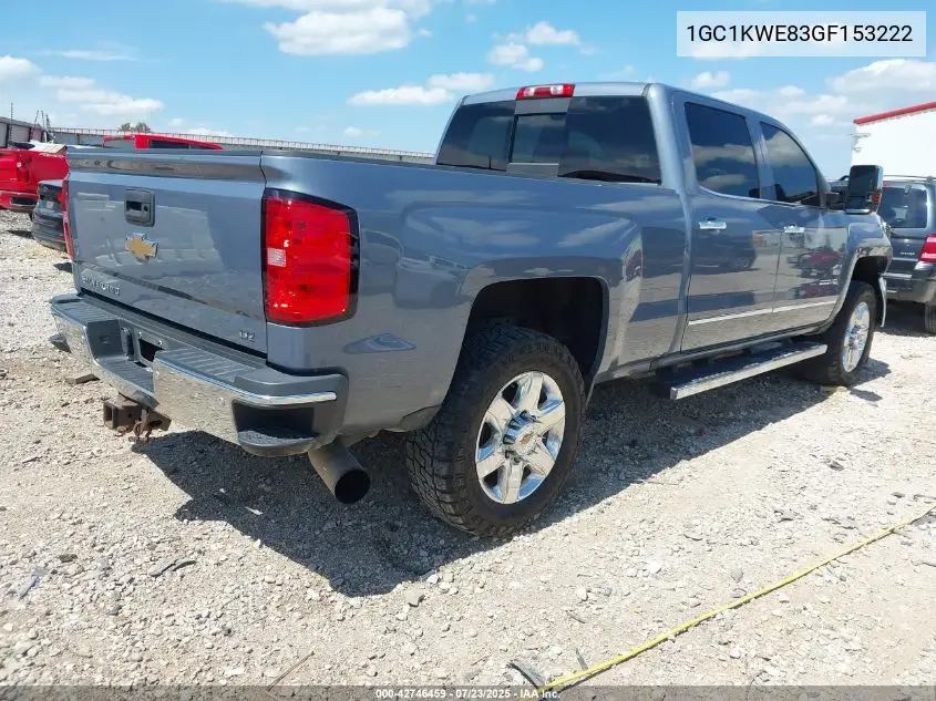 2016 Chevrolet Silverado 2500Hd Ltz VIN: 1GC1KWE83GF153222 Lot: 42746459