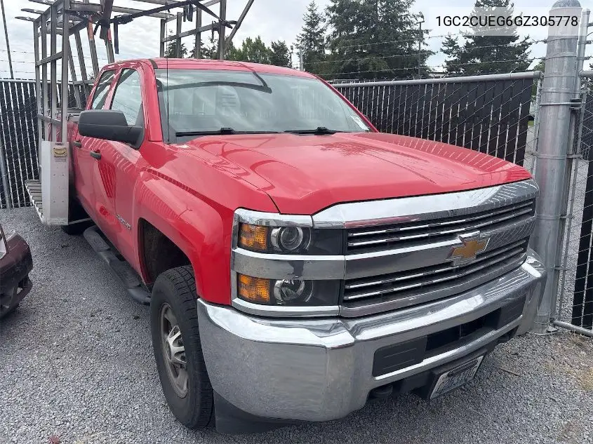 2016 Chevrolet Silverado C2500 Heavy Duty VIN: 1GC2CUEG6GZ305778 Lot: 42818736