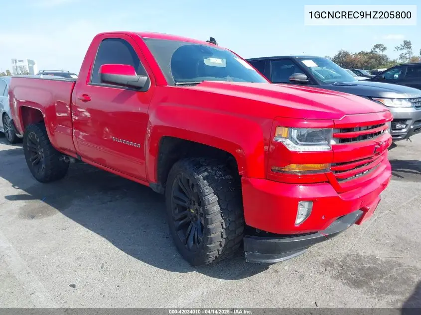 2017 Chevrolet Silverado 1500 1Lt VIN: 1GCNCREC9HZ205800 Lot: 42034010