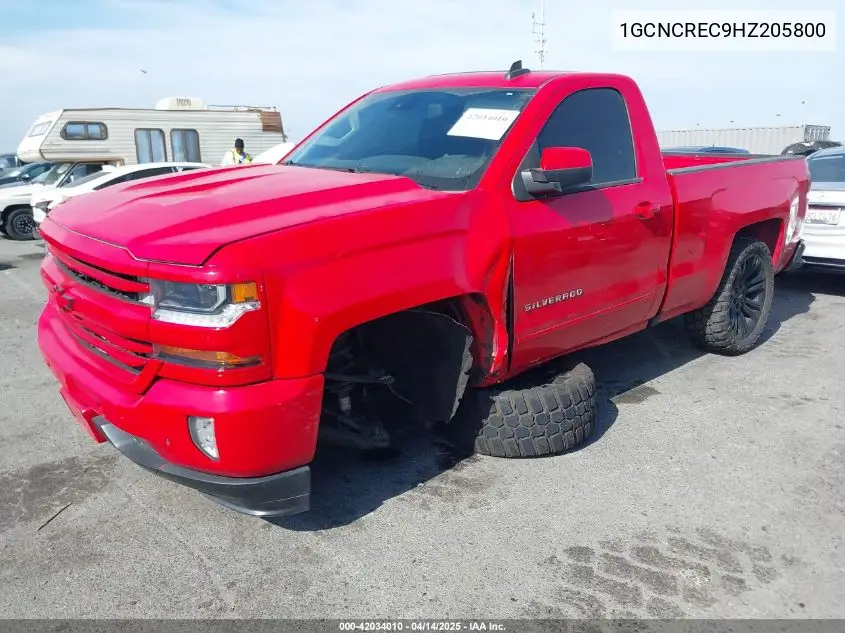 2017 Chevrolet Silverado 1500 1Lt VIN: 1GCNCREC9HZ205800 Lot: 42034010