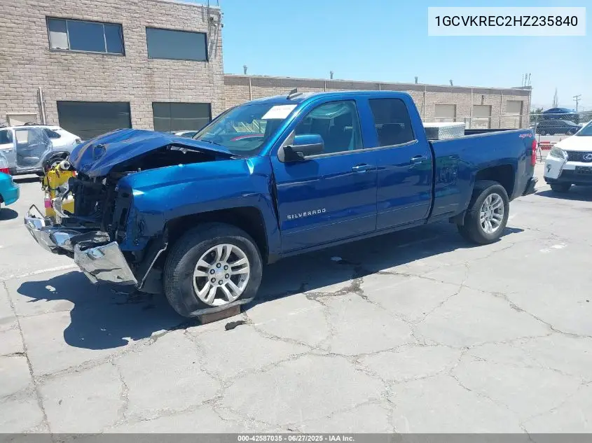 2017 Chevrolet Silverado 1500 1Lt VIN: 1GCVKREC2HZ235840 Lot: 42587035