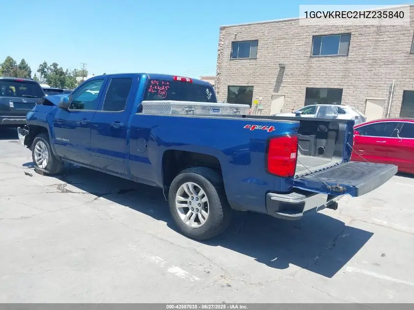 2017 Chevrolet Silverado 1500 1Lt VIN: 1GCVKREC2HZ235840 Lot: 42587035