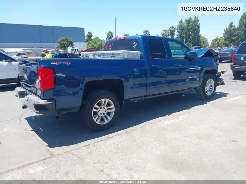 2017 Chevrolet Silverado 1500 1Lt VIN: 1GCVKREC2HZ235840 Lot: 42587035