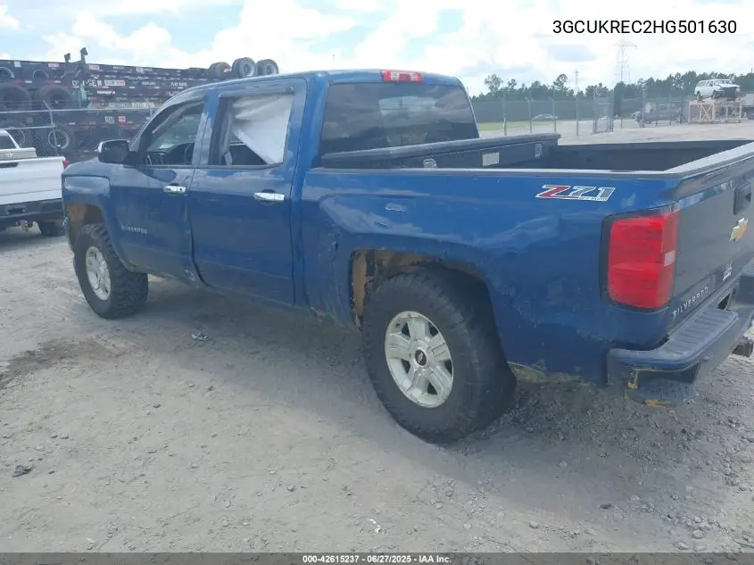 2017 Chevrolet Silverado 1500 2Lt VIN: 3GCUKREC2HG501630 Lot: 42615237