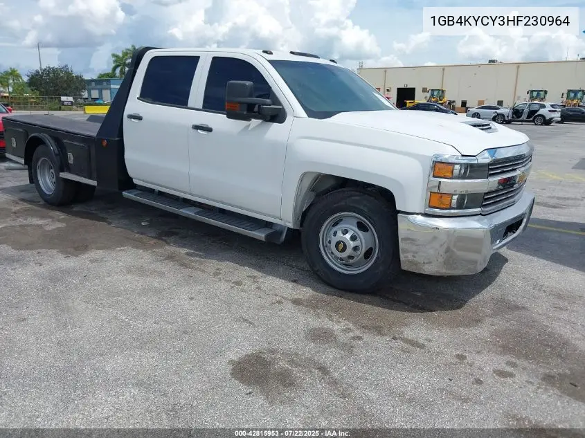 2017 Chevrolet Silverado 3500Hd Chassis Wt VIN: 1GB4KYCY3HF230964 Lot: 42815953