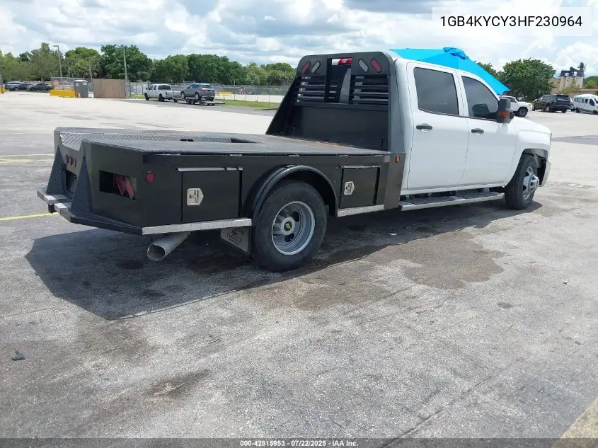 2017 Chevrolet Silverado 3500Hd Chassis Wt VIN: 1GB4KYCY3HF230964 Lot: 42815953
