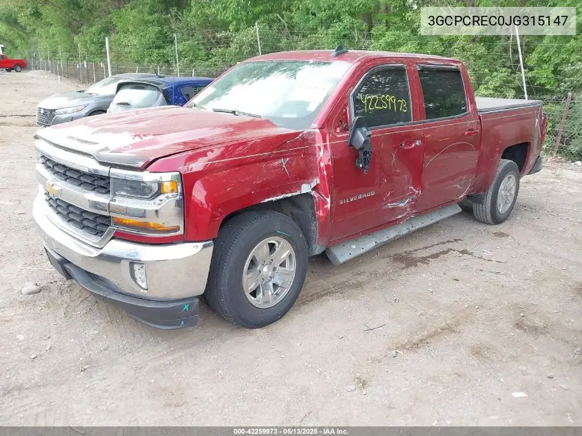 2018 Chevrolet Silverado 1500 1Lt VIN: 3GCPCREC0JG315147 Lot: 42259973