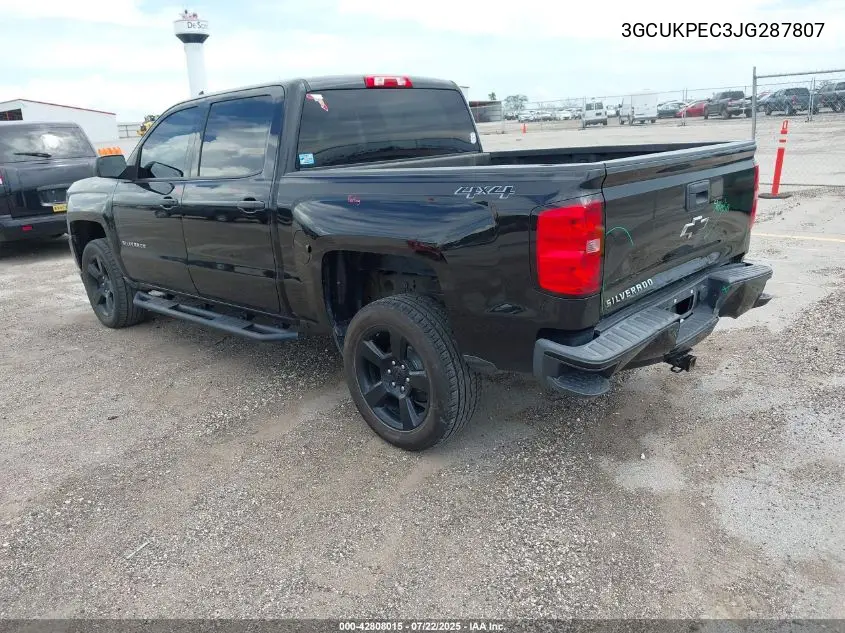 2018 Chevrolet Silverado 1500 Custom VIN: 3GCUKPEC3JG287807 Lot: 42808015