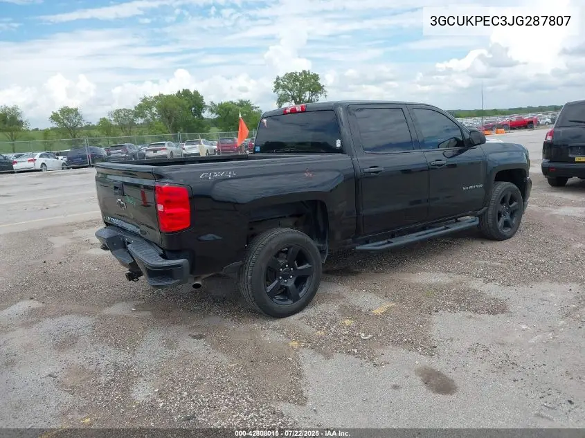 2018 Chevrolet Silverado 1500 Custom VIN: 3GCUKPEC3JG287807 Lot: 42808015