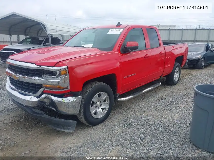 2018 Chevrolet Silverado 1500 1Lt VIN: 1GCRCREC1JZ314601 Lot: 42813760