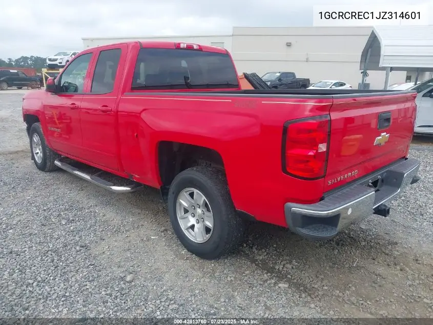 2018 Chevrolet Silverado 1500 1Lt VIN: 1GCRCREC1JZ314601 Lot: 42813760