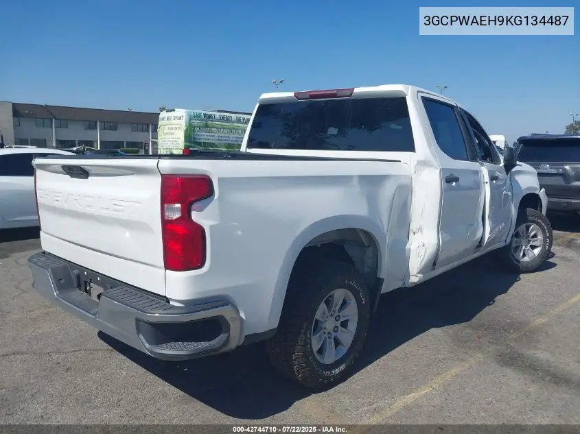 2019 Chevrolet Silverado 1500 Work Truck VIN: 3GCPWAEH9KG134487 Lot: 42744710