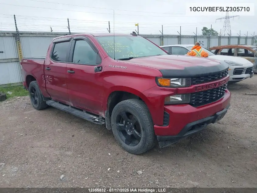 2020 Chevrolet Silverado 1500 Custom VIN: 1GCUYBEF5LZ305710 Lot: 12355832