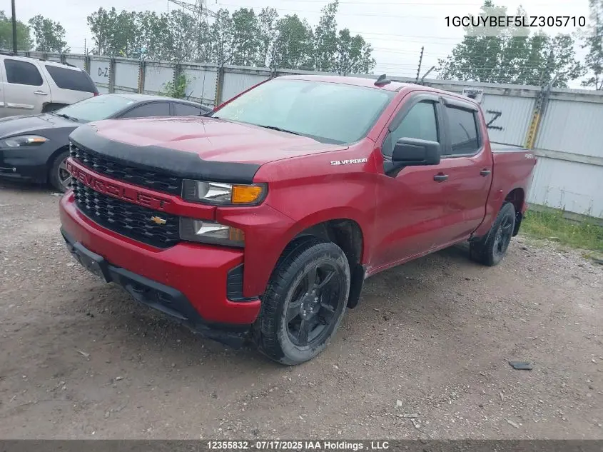 2020 Chevrolet Silverado 1500 Custom VIN: 1GCUYBEF5LZ305710 Lot: 12355832