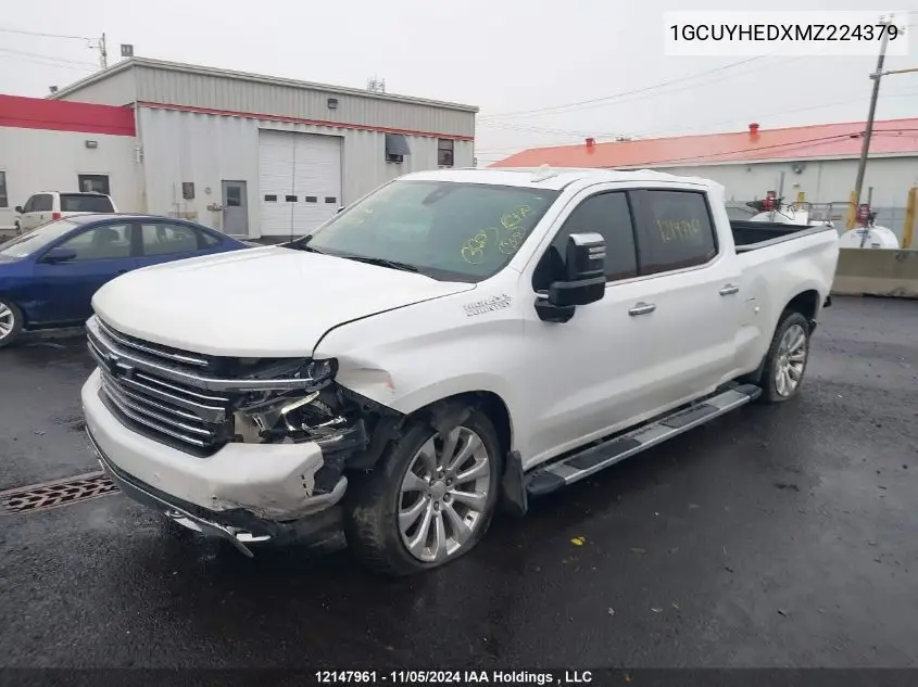 2021 Chevrolet Silverado 1500 VIN: 1GCUYHEDXMZ224379 Lot: 12147961