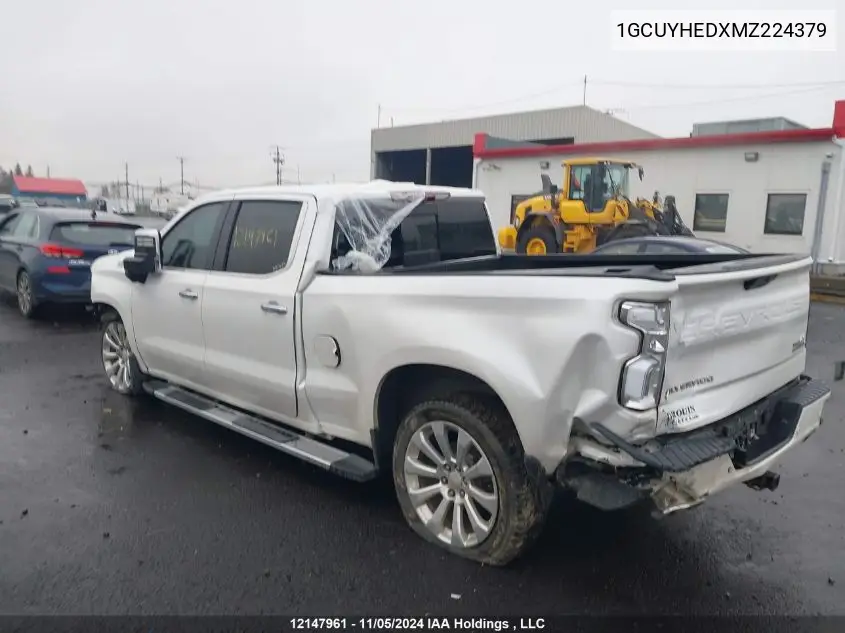 2021 Chevrolet Silverado 1500 VIN: 1GCUYHEDXMZ224379 Lot: 12147961