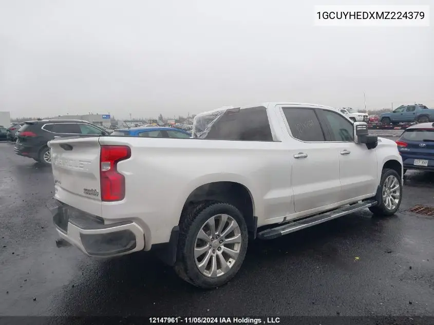 2021 Chevrolet Silverado 1500 VIN: 1GCUYHEDXMZ224379 Lot: 12147961