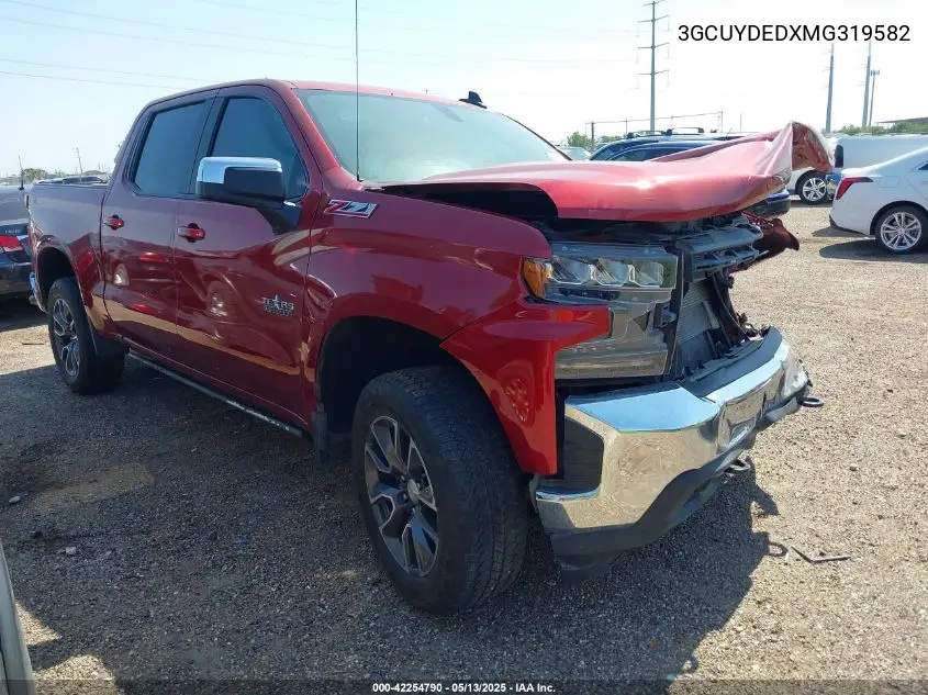 2021 Chevrolet Silverado 1500 4Wd Short Bed Lt VIN: 3GCUYDEDXMG319582 Lot: 42254790